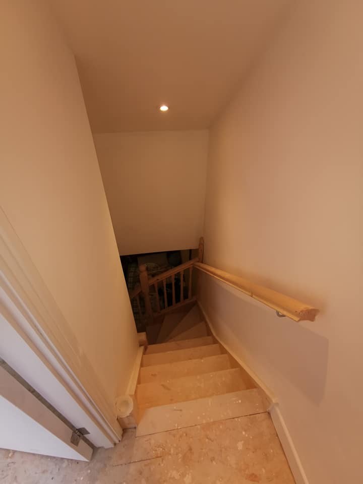 top of attic stairs